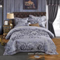 satin artificial silk bedding sets for hotel home